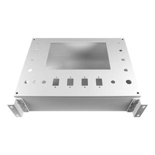 联壳数字显示屏机箱定制迷你采集器仪器盒子微型白色金属设备机壳