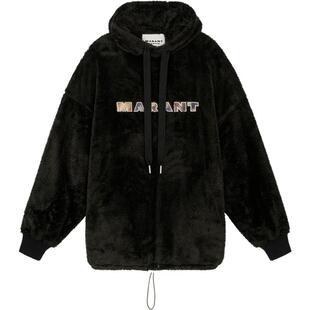 MARANT ETOILE MARTIA休闲摇粒绒纯色连帽卫衣女