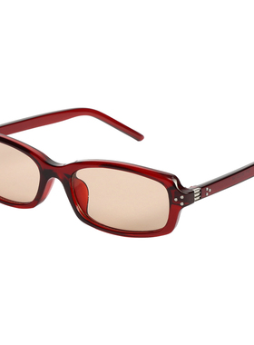 VNTG墨镜酒红色ins风日系御姐酷飒方形防紫外线uv400猫眼太阳眼镜