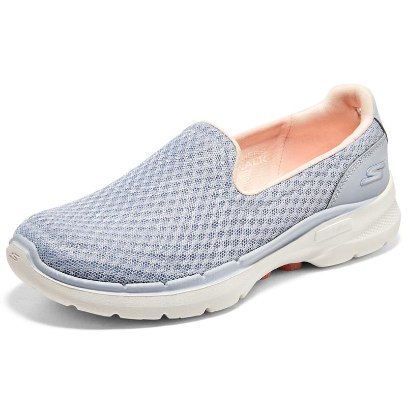Skechers斯凯奇秋季女鞋浅口一脚蹬休闲鞋轻便透气妈妈鞋懒人鞋