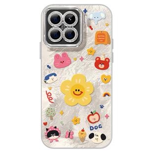 适用红米note14pro手机壳女款note13保护套小米支架note11pro硅胶防摔10por+全包redmi微笑12turbo软可爱花朵