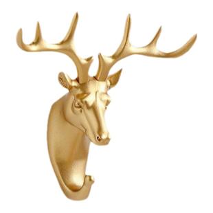 北欧创意可爱鹿头挂钩墙上装饰品挂件进门客厅玄关门上墙壁挂饰