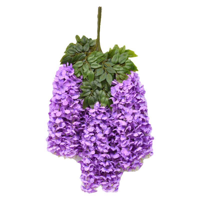 仿真紫藤花吊顶假花藤条室内装饰