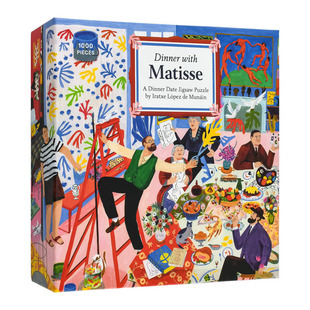 【预售】【1000块拼图 】与马蒂斯共进晚餐Dinner with Matisse 英文原版创意艺术玩具节日礼物Iratxe López de Munáin