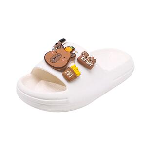 儿童拖鞋夏天外穿防滑卡皮巴拉男童女童凉拖鞋室内居家中大童男孩