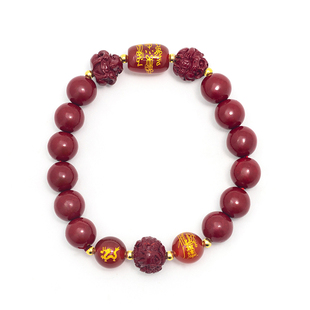 龙虎山发货朱砂手串三合六合转运珠马年鼠牛兔手链本命年莲花正品