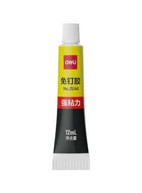 得力免钉胶强力胶高粘度贴墙水墙面瓷砖木工金属乳胶漆墙面置物架挂钩专用胶固定贴透明速干强力高粘度胶水