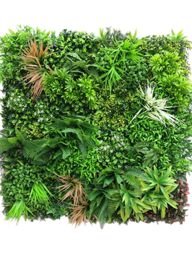 仿真绿植草坪墙门头装饰