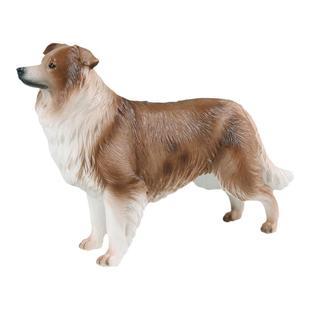 儿童认知玩具边境牧羊犬模型仿真动物车内装饰狼狗家居摆件宠物犬