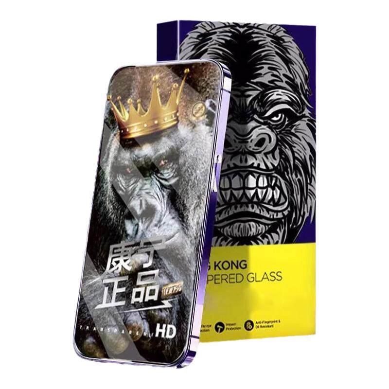 进口康宁玻璃听筒防尘适用苹果15钢化膜大猩猩全屏覆盖iPhone13Pro防偷窥16贴膜14Plus手机11防指纹x保护