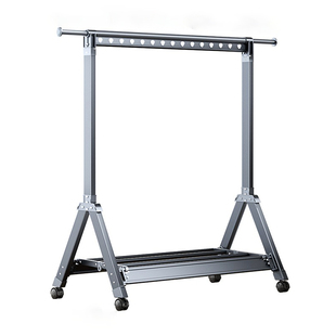 铝合金落地晾衣架简易家用阳台单杆挂衣架子户外晒衣杆伸缩晾衣杆