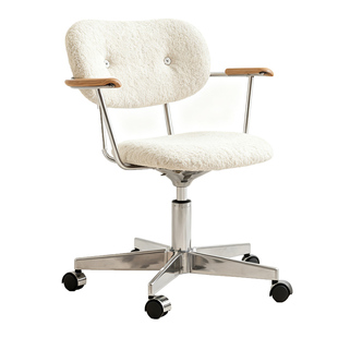 北欧风办公椅设计师人体工学久坐舒服女生家用办公旋转升降电脑椅