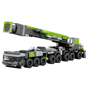 森宝积木中联重科男孩8合1汽车起重机积木玩具儿童益智拼装挖掘机