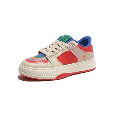 鸳鸯拼色小白鞋女2025春秋彩虹ins潮运动鞋爆款百搭镂空板鞋女鞋