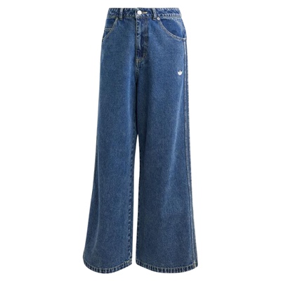 阿迪达斯三叶草女子纯棉宽松运动牛仔气球裤2024冬 IW5761 IW5760