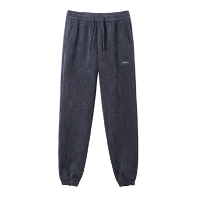 卫裤男士男款加绒加厚裤子宽松束脚长裤2025冬季羊羔绒新款休闲裤