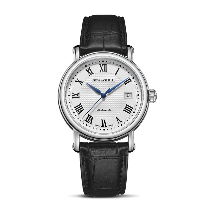 正品海鸥表男士简约商务休闲皮带商务全自动机械手表男表819.368