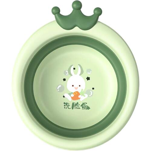 2个装3初生新生婴儿童用品可折叠洗脸盆卡通洗PP用宝宝小盆子屁股
