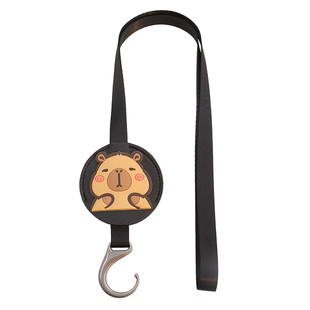 可爱水豚汽车运动座椅挂钩多功能收纳置物隐藏式车载挂钩海豚元PU