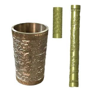 仿古圆雕盘龙柱祥云金属铜管浮雕花纹古建筑寺庙酒店大堂包柱子纹