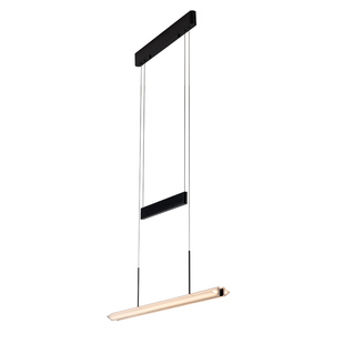 新特丽心锁轻奢长条餐厅吊灯商用直线现代简约一字艺术餐桌吧台