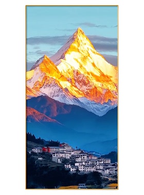 2025新款入户玄关装饰画日照金山