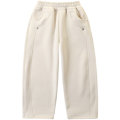 男童秋冬加厚一体考拉绒卫裤