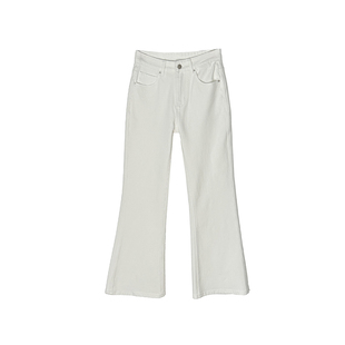 腿型美颜镜！双版本微喇牛仔裤女2026新款春季四面弹高腰白色裤子