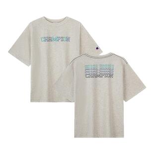 Champion冠军童装夏季新款男女童潮流经典LOGO标柔软短袖T恤