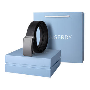 英国VAUSERDY男士真皮腰带自动扣皮带2025新款年轻人潮流轻奢男款