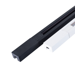 迴龙轨道射灯通用支架二线轨道条铜导轨式接头铝材滑道服装店