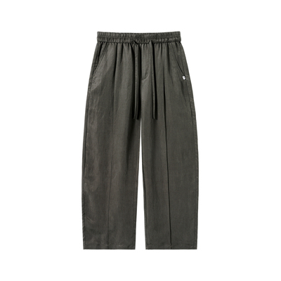 NYHSUGOO南乙雾感铜氨亚麻混纺垂感男士休闲裤25207【SOLAR系列】