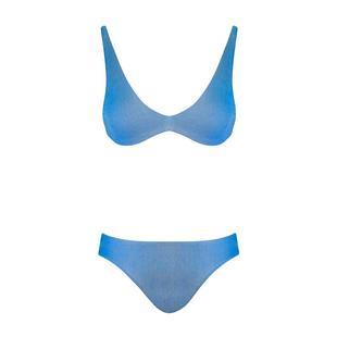 OceanMystery新款坑条渐变可调节运动性感比基尼度假三点分体泳衣