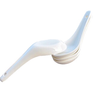 纯白骨瓷勺子小调羹创意小圆勺成人儿童饭勺咖啡勺调料勺小汤勺