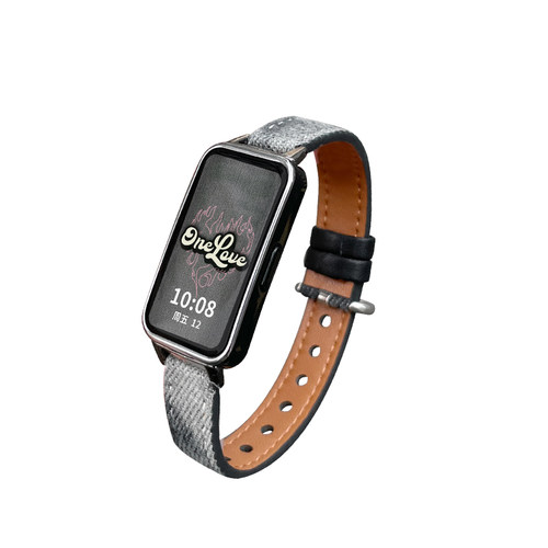 北想适用keep手环B4表带秋冬创意b5新款Keep运动手环b4lite手表带帆布复古牛仔KEEP智能手环腕带配件表壳