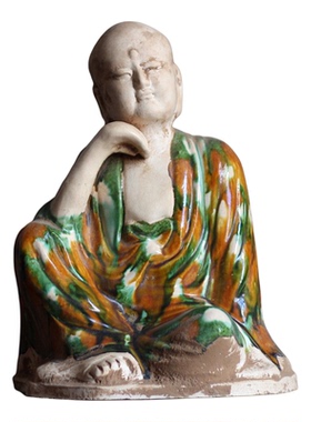 唐三彩十八罗汉摆件禅意文物复刻