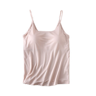 42针加捻100%真丝美背长抹胸吊带桑蚕丝背心防走光内衣文胸薄款夏