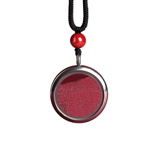 颗粒朱砂原石粉嘎乌空瓶吊坠女马年本命年饰品朱砂儿童随身挂件男