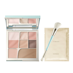 彩棠面部综合盘八色眼影高光腮红修容提亮多功能彩妆一体盘化妆品