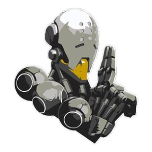 TLP反光车贴 守望先锋喷漆涂鸦周边和尚禅雅塔 笔记本贴行李箱贴