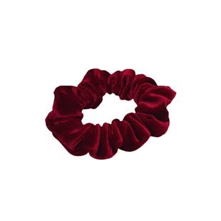 韩版纯色高级感红色大集合基础弹力红丝绒发圈冰丝扎发皮筋发绳女