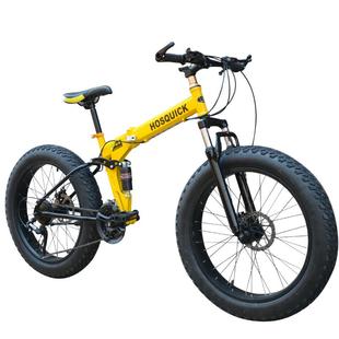 沙滩雪地车成人超宽胖子青少年大轮胎变速越野折叠男女山地自行车