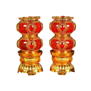 家用无烟无味上供供佛拜神春节过年上香新年招财防风水晶蜡烛批发