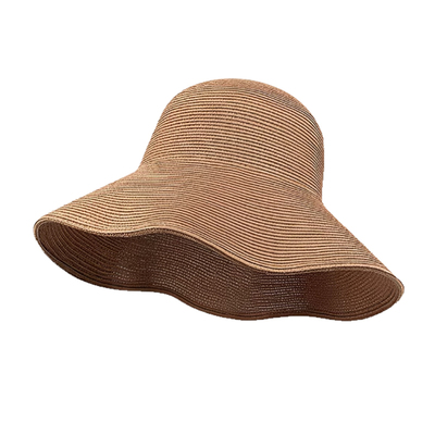 手工钩织草帽大头围渔夫帽大帽檐