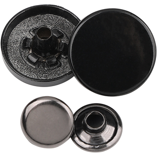 金属二合扣裙子皮衣外套装饰扣圆形镜面皮带包包固定扣金枪银纽扣