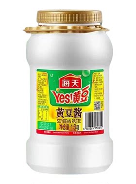 海天黄豆酱1.5kg东北大酱大桶装原味炒菜下饭酱蘸东北家用拌饭酱