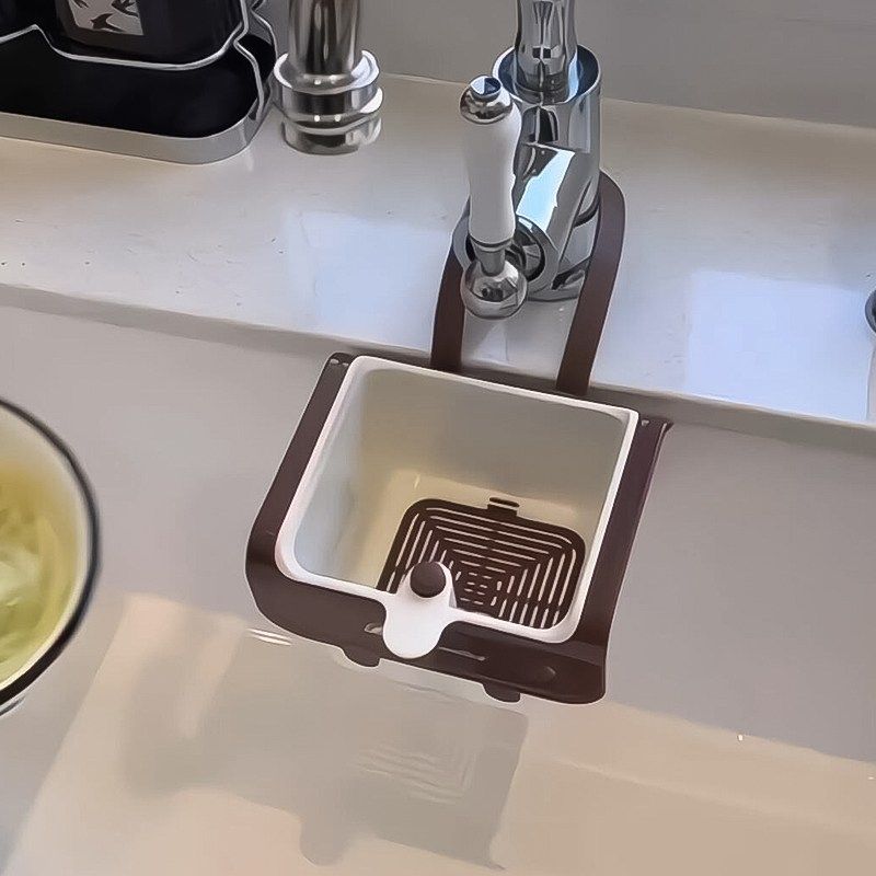 可挂式厨房水槽沥水篮家用洗碗池分离食物残渣过滤网多功能置物架