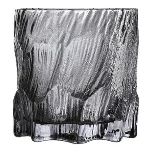 冰川杯喝酒杯子家用女士高颜值玻璃杯高级感轻奢特别好看的喝水杯