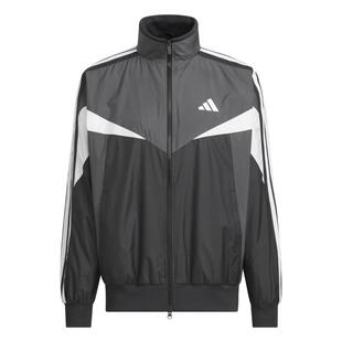 adidas阿迪达斯2026秋季男子三条纹撞色立领梭织运动夹克  KF3677