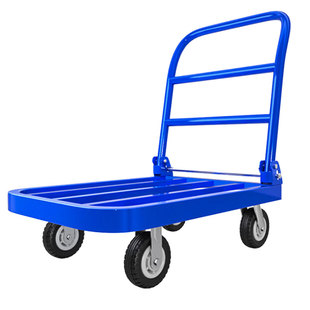 小推车平板车重型手推车拉货静音折叠四轮方管拖车仓库搬运车拉车